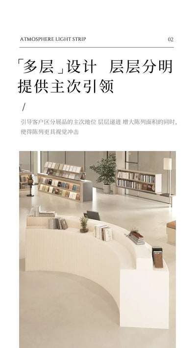 Booth Multi-layer Strip Display Stand Product Boutique Table Commercial Showcase Folding Exhibition Floor Display Rack