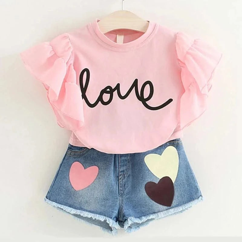 Clothes For Girls Summer Toddler Girls Clothes 2Pcs Outfits Kids Clothing For Girls Tracksuit Suit For Girls Children Clothing