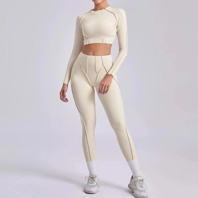 Women Nude Straps Yoga Sets Activewear