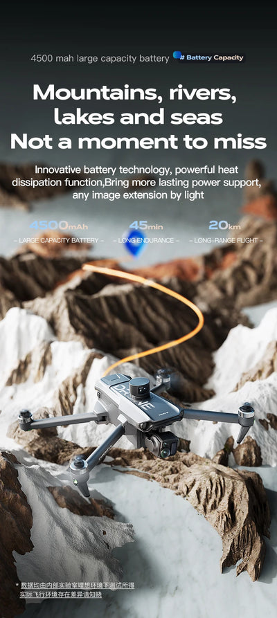 Wing 6 Professional Drone With 8K Camera GPS 3-Axis Gimbal 360 Obstacle Avoidance Touch Screen FPV Brushless RC Dron Boy Toy