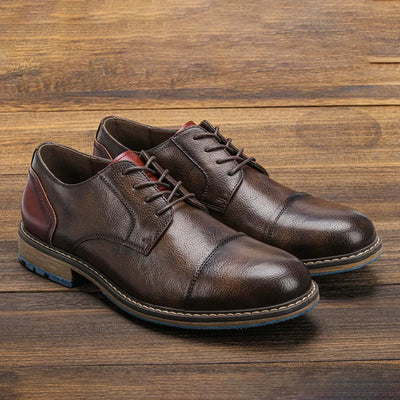 Men's Formal Shoes British Retro Brogue Shoes Mens Casual Business Leather Oxfords Men Office Dress Shoe Flats
