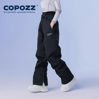 COPOZZ Winter Ski Pants Unisex Women Outdoor High Quality Windproof Waterproof Warm Snow Trousers Winter Ski Snowboarding Pants