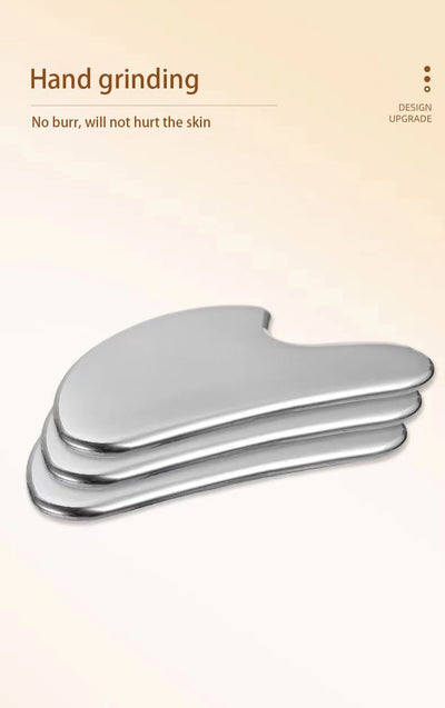 Facial Massage Scraper Stainless Steel Beauty Scraper Face Lift Law Full-Body Dolphin Heart Scraper Holster