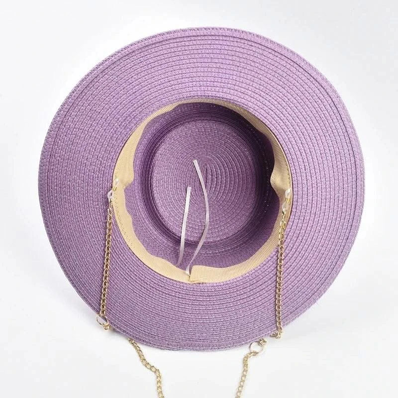Summer Straw Hats for Women Ribbon Decoration Elegant Ladies Party Dress Hats Travel Beach Sun Hat Chapeau Femme