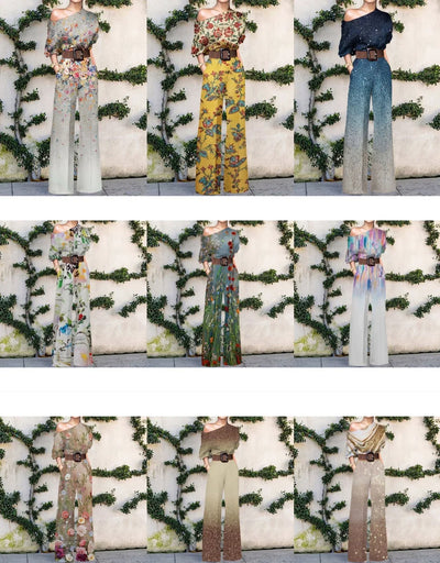 Women Jumpsuits New In Spring Autumn Female Chic Elegant Office Lady Wide Leg Pants Bodysuits Jump Suits for Women One Pieces