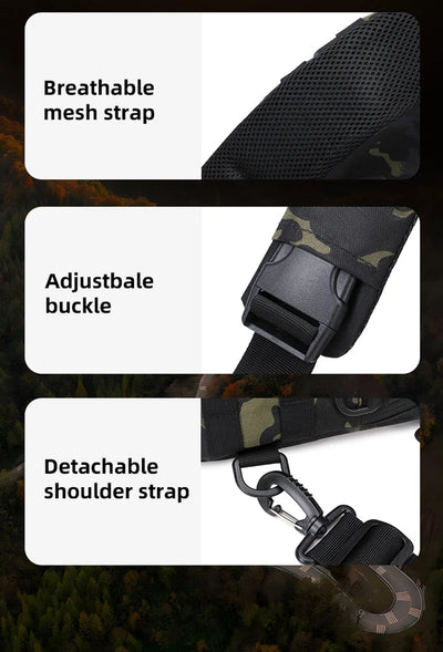 Men's Camping Chest Bag Tactical Sports Shoulder Outdoor Fanny Pack Hiking Climbing Cycling Fishing MOLLE System Sling Bags
