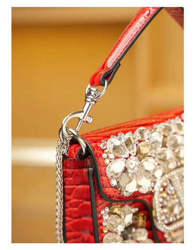 Chic Women's Crossbody Bag Leather Shoulder Handbag Designer Tote Purse Ladies Modern Elegant