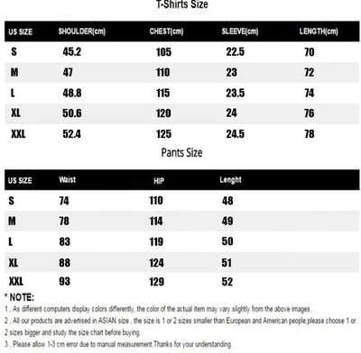 Men's Fashion Two-Piece Set Breathable Workout Tracksuit T-Shirt Shorts Comfortable Active Wear Clothing