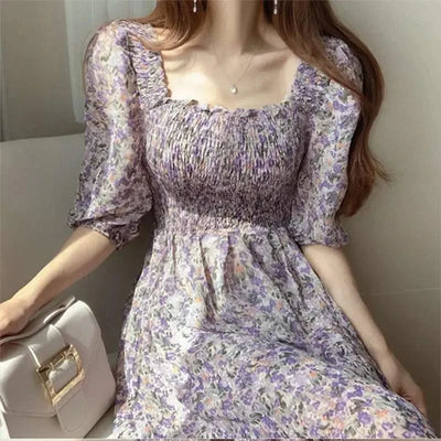 Female Dresses Pink Women's Dress Floral Graduation Formal Occasion Flower Birthday Elegant and Beautiful 2024 Fashion Summer X