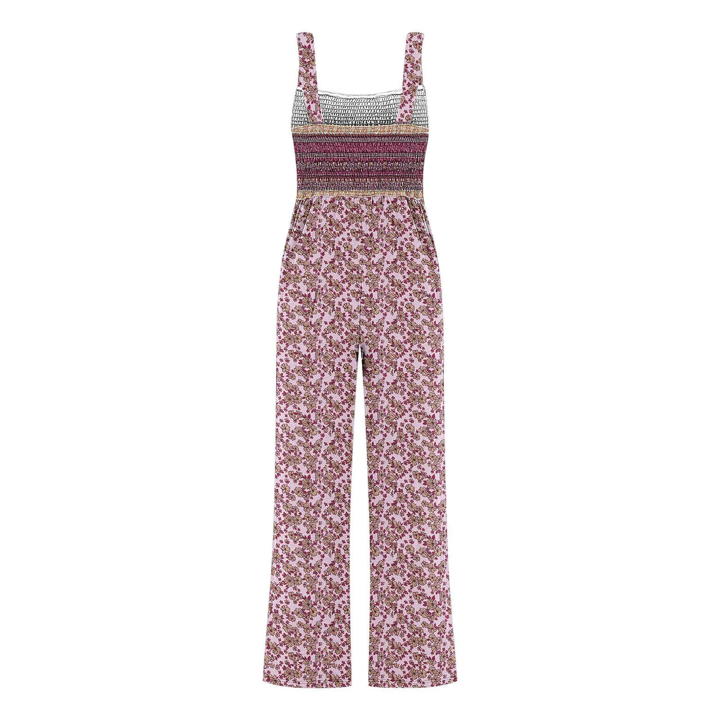 Summer Sexy Sling Jumpsuits Women'S Fashion Printed Loose Pencil Pants Casual Streetwear Elegant Party Female Spaghetti Rompers