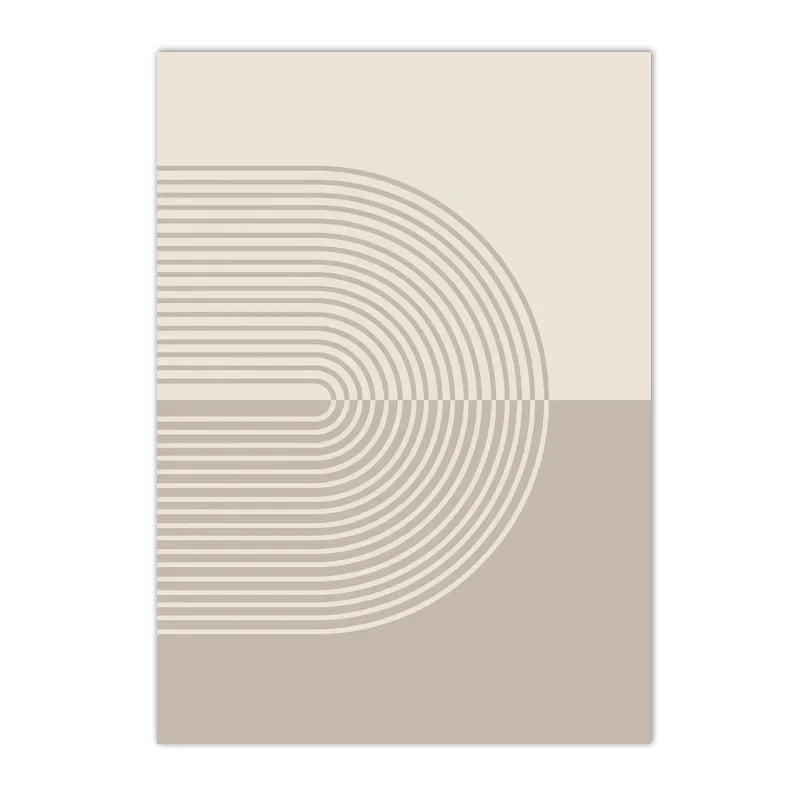 Modern Minimalist Wall Art Abstract Beige Lines Canvas Poster Painting Boho Print Wall Pictures Bedroom Living Room Home Decor