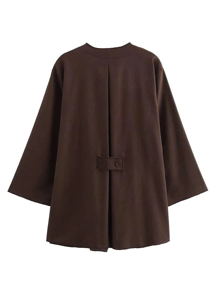 TFMLN Fashion Linen 2 Pieces Women 2024 Spring Summer Kimono Style Loose Lace Up Shirts Tops Women's Wide Leg Pants Sets