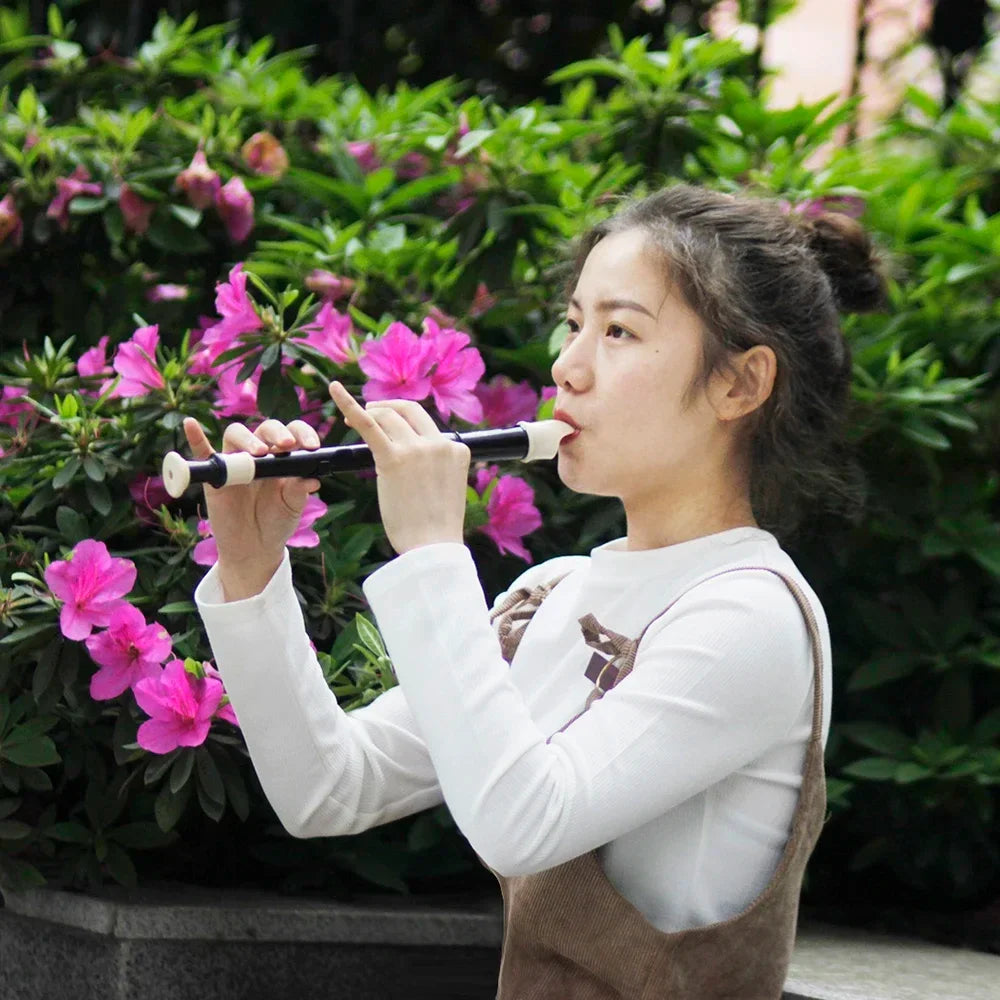 M MBAT ABS Flute Clarinet Recorder Soprano Long Flutes Baroque Recorder Fingering Musical Instrument Accessories Beginner Flute