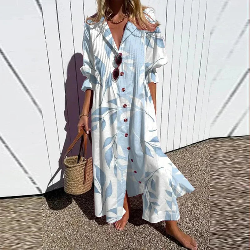 Women Dresses Summer 2025 Sexy O Neck Dot Print Boho Beach Dress Cascading Ruffle Half Sleeve Maxi Dress Wrap Sundress Robe