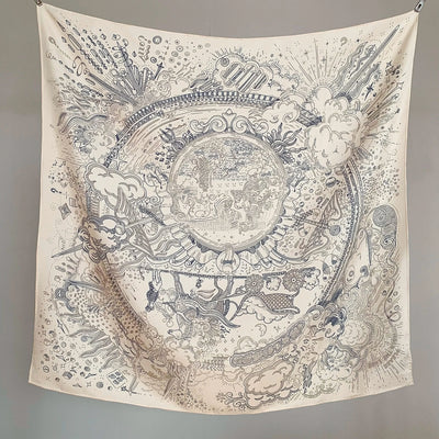 100% Real Silk Scarf Shawl Large Head Scarves Hijab for Hair Wrapping 90cm