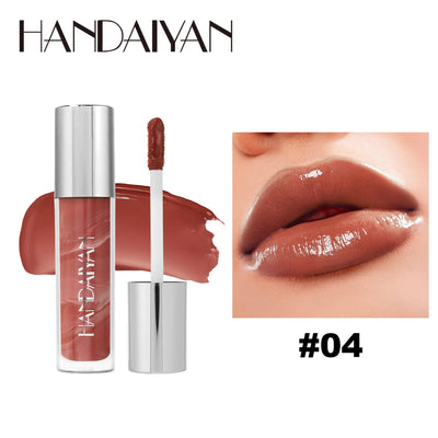 Long Lasting Lip Gloss Vitamin E Infused Plumping Glaze Hydrating Nude Color Liquid Balm Glossy Makeup Shine