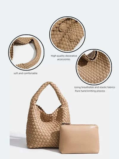 Designer bag Luxury 2024 woman bag Brand New Product PU Small size hand-woven bucket bag High quality Women's handbag