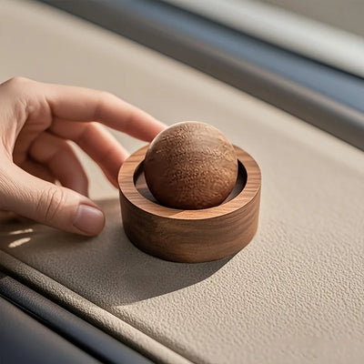 Car Wooden Essential Oil Diffusers-Spherical Design Natural Fragrance Dispersion Bedroom Decor Diffuser Car Home Room Fragrance