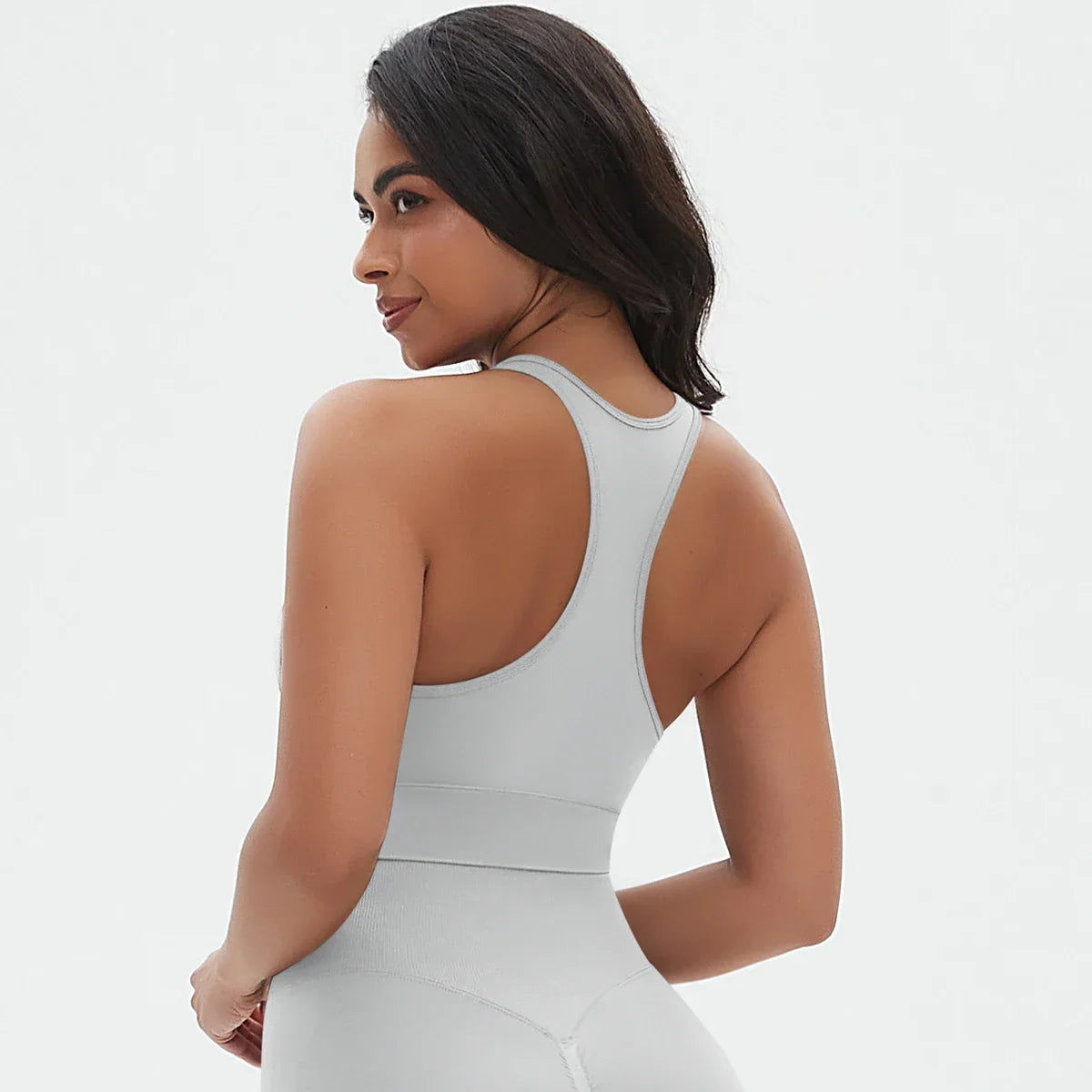 Women Sports Bra High Support Impact Ruched Fitness Underwear Gym Yoga Top Workout Clothes Push-up Corset Padded Activewear