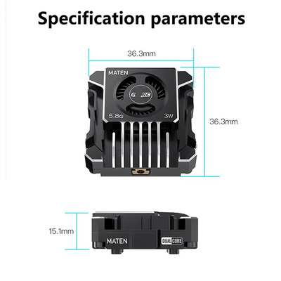 BTLIFE-4X For GEPRC MATEN 5.8G 3W VTX PRO 3000Mw 80CH Video Transmitter DC7-36V Built In Mic For FPV Long Range Racing Drone