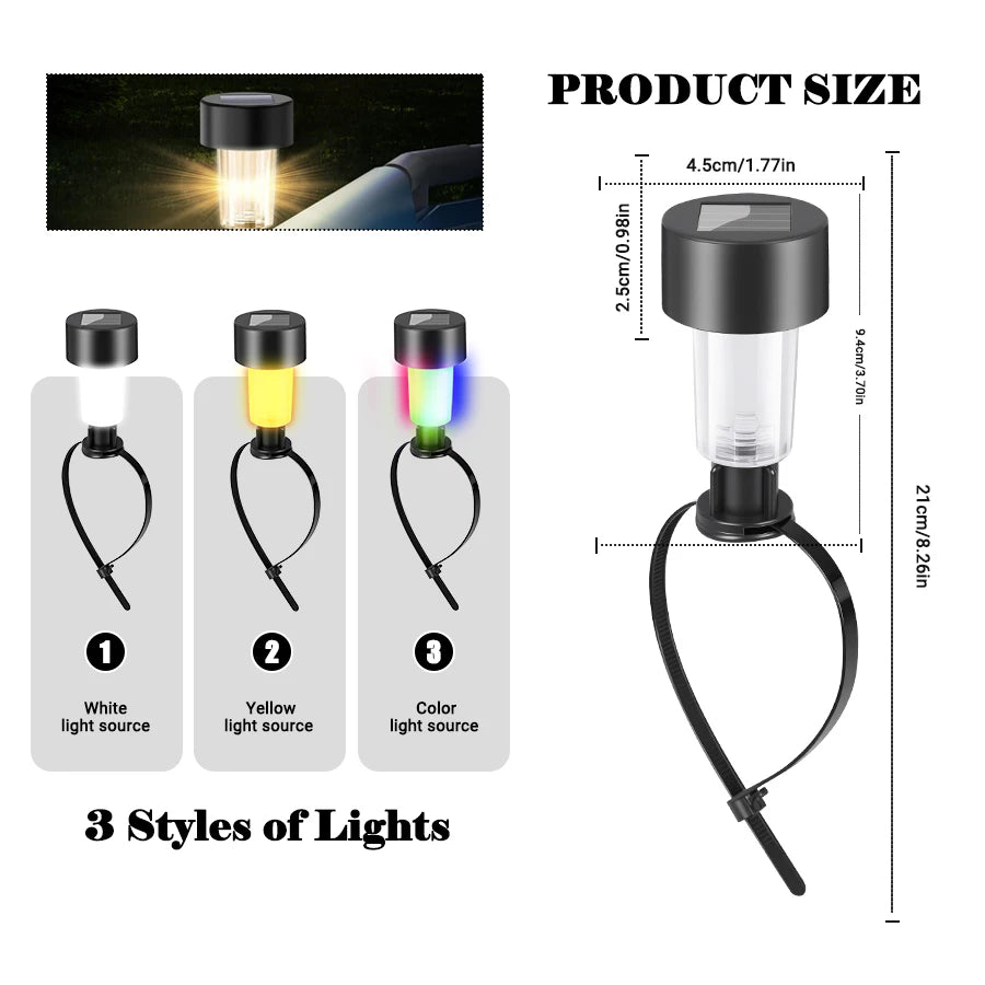 Outdoor Solar Lights Garden Lamp Solar Powered Waterproof Landscape Path LED Light for Yard Backyard Lawn Patio Decorative