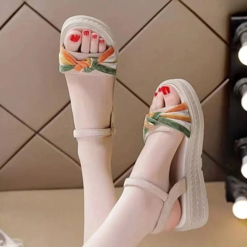 Woman Shoes Open Toe Platform Sandals for Women 2025 Luxury Summer Offers Sandal Anti Slip Hot Comfort Low Price Footwear Sales