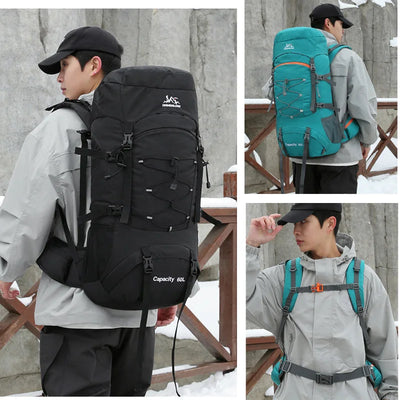 Hiking Backpack Camping Bag Mountain Climbing with Waterproof Rain Cover Daypack for Men Women Outdoor Travel Rucksack Fishing