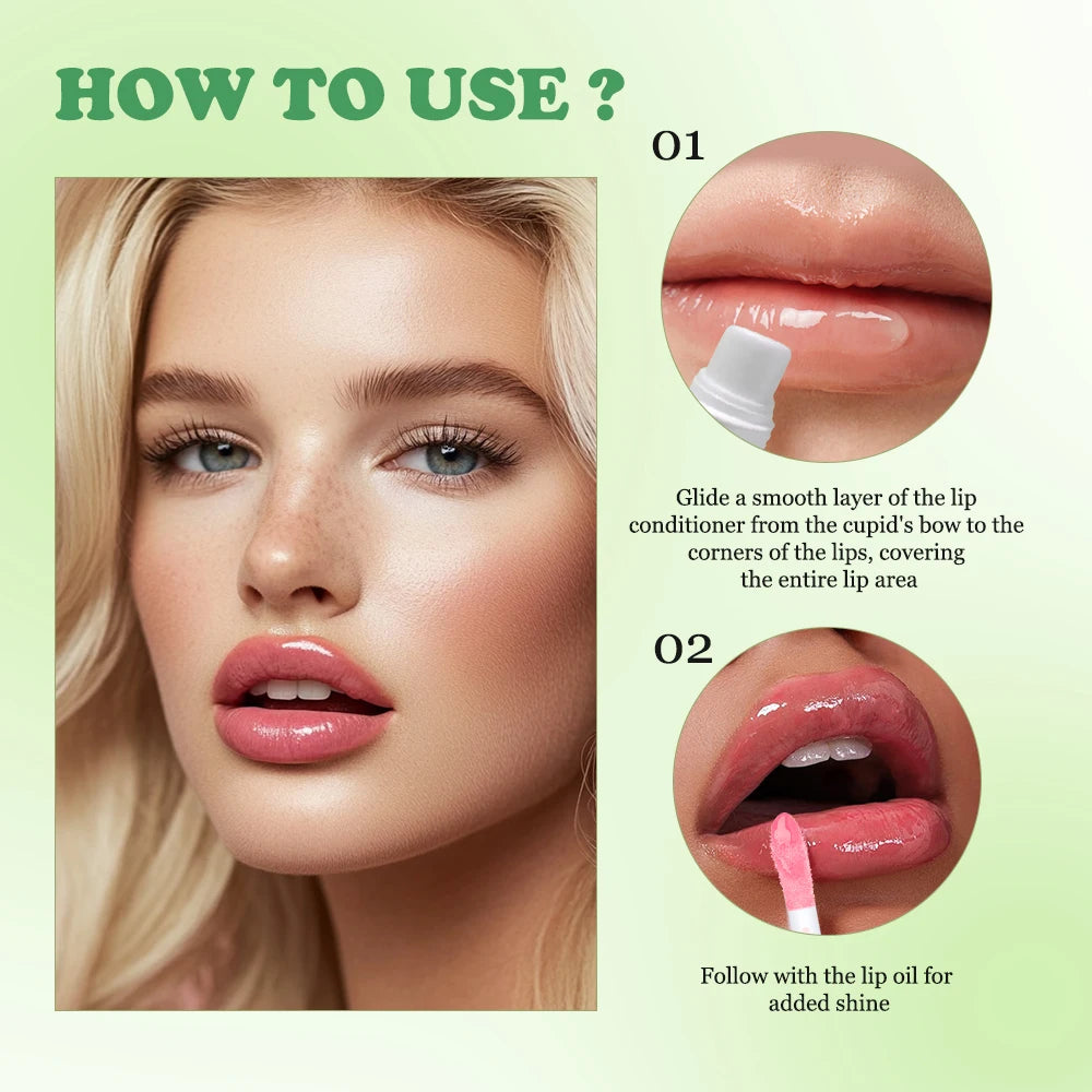 Lip Oil Lipstick Set Long Lasting Hydration Lightweight Texture Natural Lipgloss Lip Deeply Moisturizing Lip Makeup Cosmetics