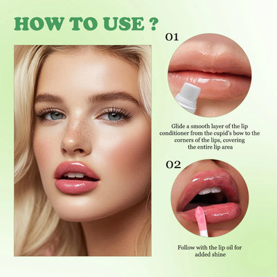 Lip Oil Lipstick Set Long Lasting Hydration Lightweight Texture Natural Lipgloss Lip Deeply Moisturizing Lip Makeup Cosmetics