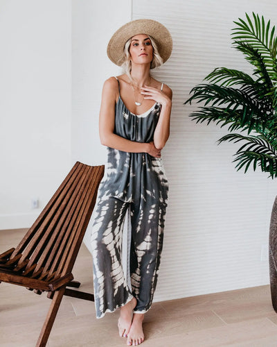 Women's Jumpsuit Suspenders Sexy Wide Leg Casual Printed Trousers Versatile Women's Trousers Jampsuit Jumpsuit Women