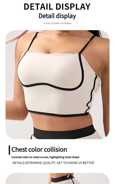 European and American New Nude Breathable Back Sports Bra for Women Shock Resistant Gathering Shaping Fitness Fashion Yoga Bra