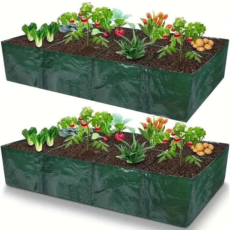 Garden Planting Bag Multi-gird Felt Growing Bag Rectangle Planting Nursery Pot Vegetable Tomato Potato Planting Container Plant
