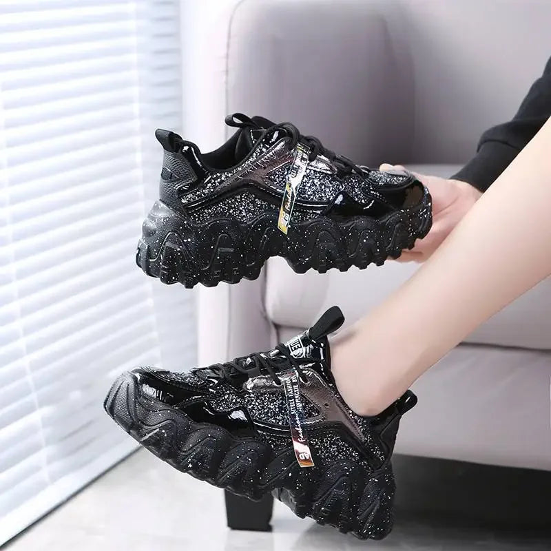 Woman’s Casual Sneakers Reflective Designer Tenis Shoes for Women Brand Fashin Platform Shoes Basket Sports Femme Walking Shoes