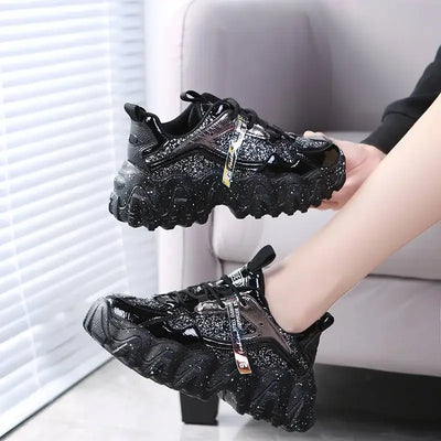 Woman’s Casual Sneakers Reflective Designer Tenis Shoes for Women Brand Fashin Platform Shoes Basket Sports Femme Walking Shoes