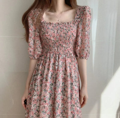 Dresses For Women 2024 Floral Woman Dress Open Back Backless Clothes Beach Flower Tight Bodycon Midi New In Offer Stylish