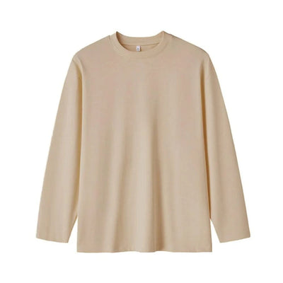 New Long Sleeve t shirt for Men Autumn Fashion Cotton Solid Color t-shirts Cozy Streetwear Men's t-shirt 5XL Baggy Korean Trendy