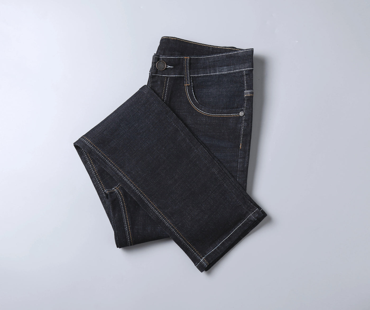 Men's Jeans Straight Leg Loose Elastic Business Casual Daily Versatile Men's Denim Pants 2025 New Outer Wear Men's Jeans Can Be Worn in All Seasons