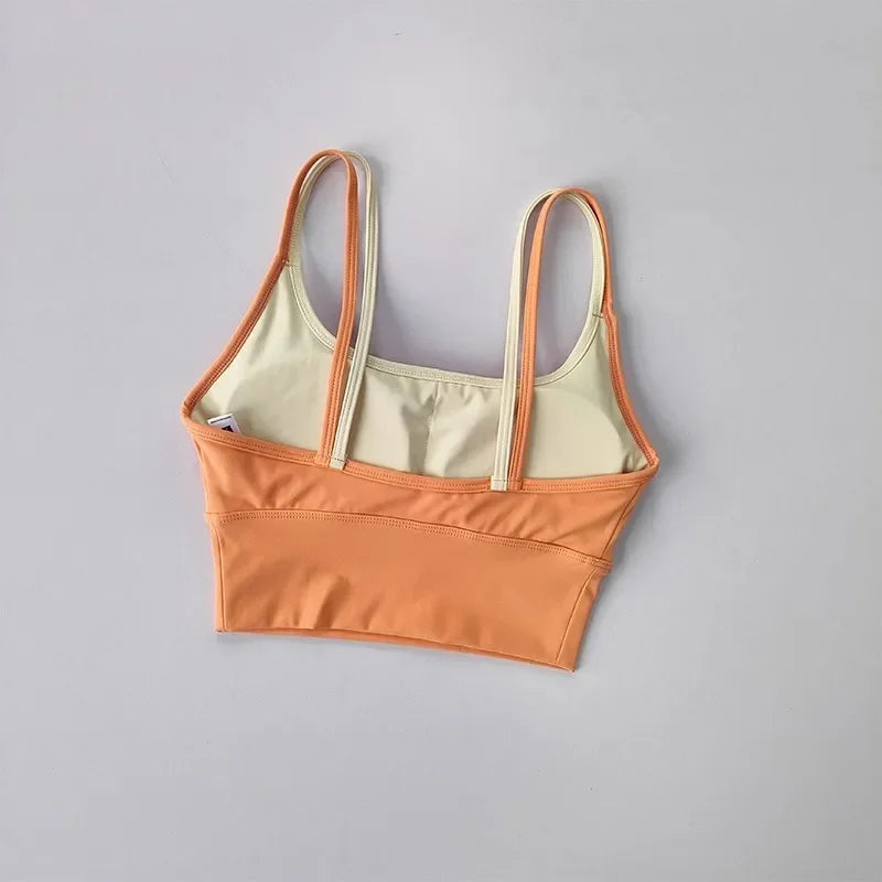 Women Breathable Sports Bra Shockproof Fitness Tops Push Up Gym Crop Top Brassiere Sport Bras Gym Workout Top Seamless Yoga Bra