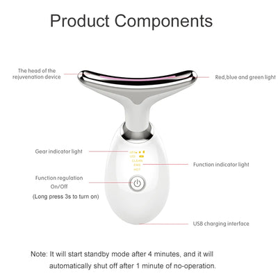 New 3 Colors Neck Face Beauty Device Facial Lifting Machine Skin Tighten Reduce Double Chin Anti Wrinkle Remove Lifting Massager
