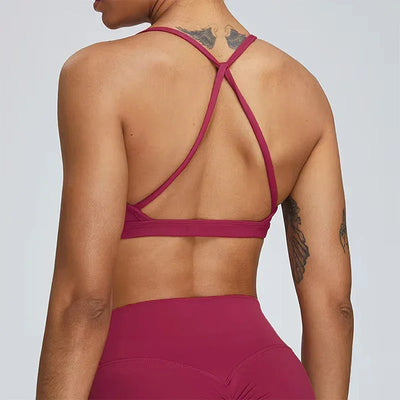 Sexy Scrunch Sports Bra Gym Top Women Running Back Cross Top Women Sportswear Yoga Underwear Fitness Workout Yoga ClothingWomen