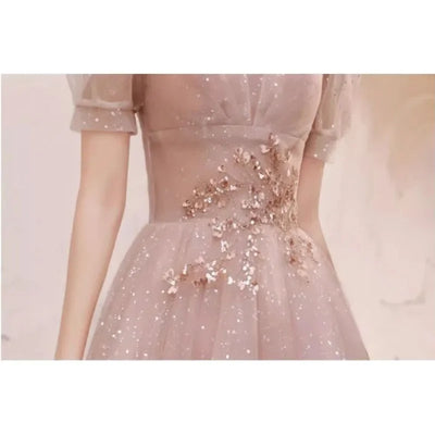 High-End Banquet Evening Dresses Women's 2025 New Spring Summer Light Luxury Slim Birthday Party Performance Dance Clothes Dress
