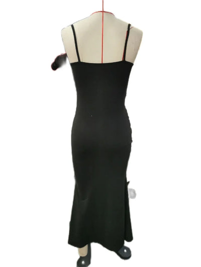 Women's Dress 2025 Spring Summer Elegant Party Fitting Slim Spaghetti Strap Mermaid Hem Maxi Fashion Lady Party Dresses Vestidos