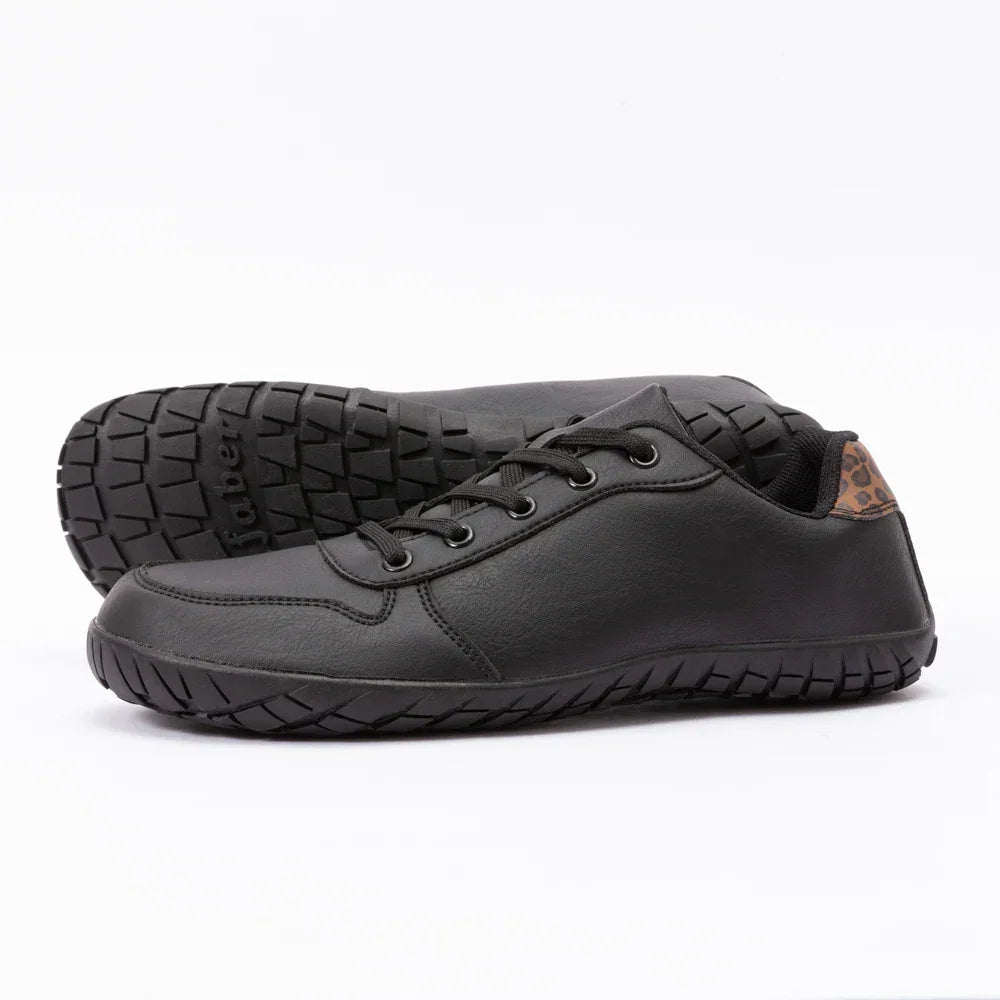 ZZFABER Leather Barefoot Shoes Soft Minimalist Sneakers for Women Men Casual Shoes Unisex Sneakers