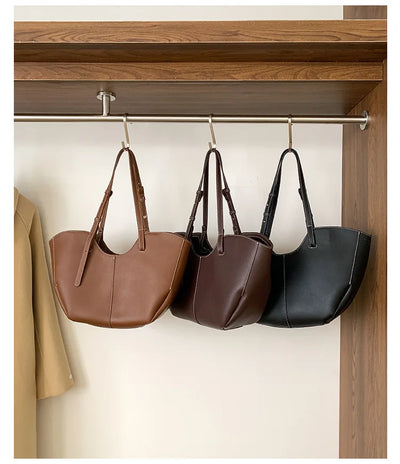 Designer Large Capacity Women Handbag Single Shoulder Portable Shopping Bag Luxury Leather Ladies Commuter Underarm Totes Bag
