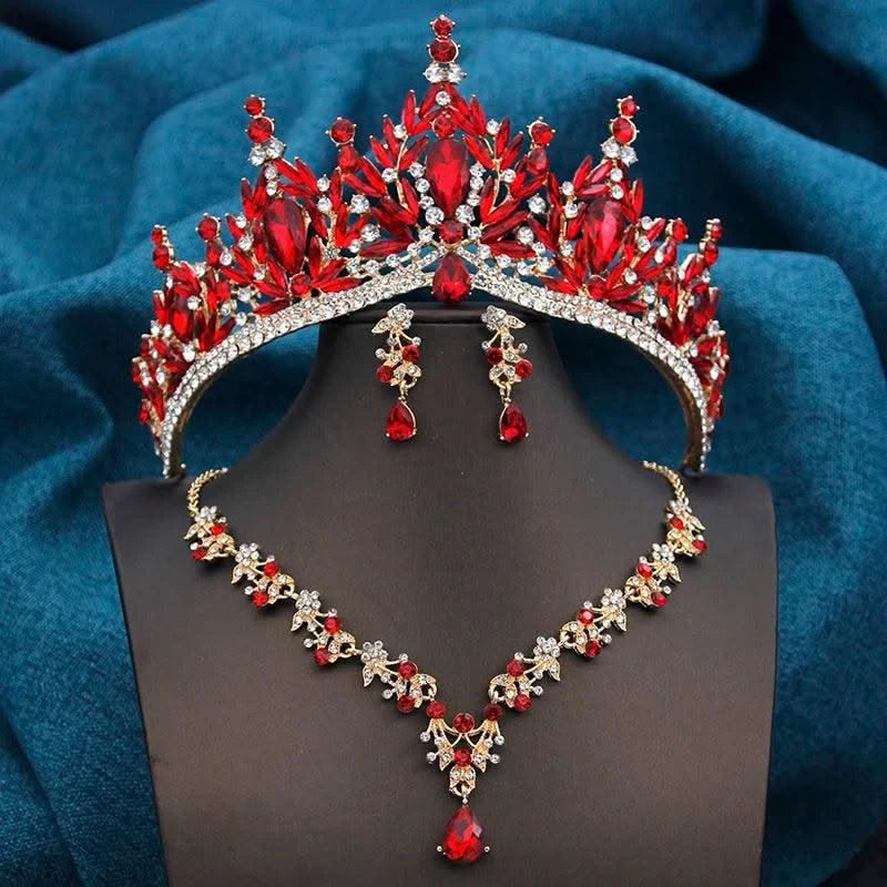 Luxury Wedding Tiaras Bride Jewelry Sets for Women