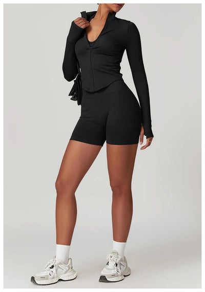 Seamless Athletic Wear Women's Clothes 2 Pieces Yoga Set Workout Sportswear Gym Clothing High Waist Leggings Fitness Sports Suit