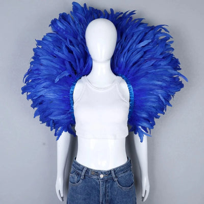 Designer Feather Scarf  (Punk, Halloween, Carnival, Masked Ball Party )Accessory