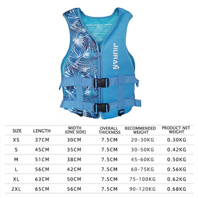 Neoprene Life Jacket Adult Children Life Vest Water Safe Fishing Vest Kayaking Boating Swimming Surfing Drifting Safe Life Vest