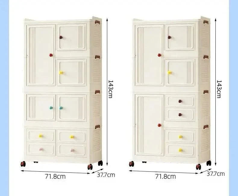 Home bedroom, children's storage cabinet, multi-layer snack cabinet, multifunctional large capacity dust-proof storage box