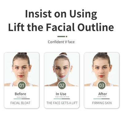 V-Lift Face Mask with Breathable Fabric, Anti-Aging Face Sculpting Band for Double Chin Reduction, Reusable Facial Lifting Strap